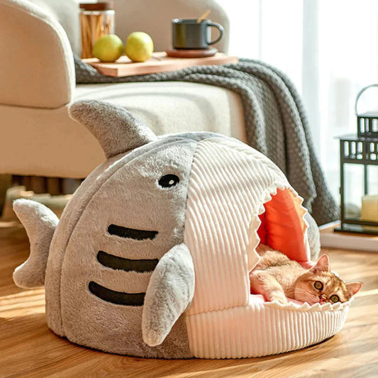 Plush Shark Pet Bed